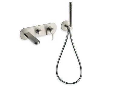 UNIX CRIUX103 - Wall-mounted single handle bathtub mixer with hand shower _ CRISTINA Rubinetterie